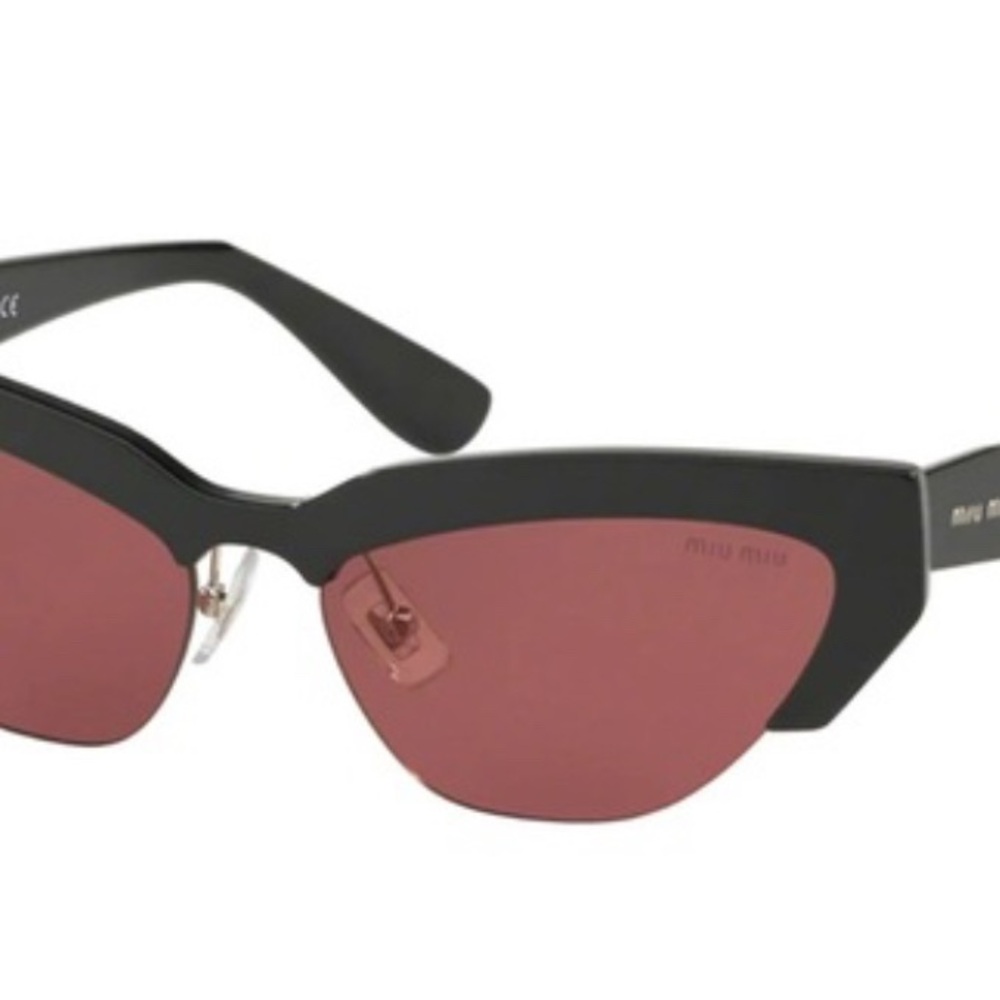 Miu Miu Black Frame with Pink Lenses Sunglasses